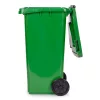 Hulladéktároló készlet 5x120L-es kék, zöld, sárga, fekete, barna, gumikerekekkel
