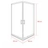 Spirit BAMBOO 80x80 szögletes zuhanykabin, zuhanytálca nélkül