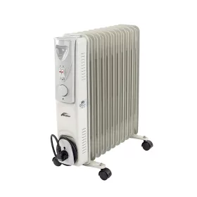 Norde 11 tagos olajradiátor 1000W/1500W/2500W teljesítménnyel és görgős lábakkal a könnyű mozgatáshoz