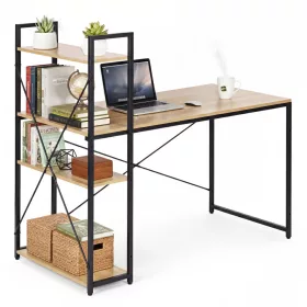 Íróasztal 120x60 cm 3 Polccal Loft Stílus