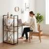 Íróasztal 120x60 cm 3 Polccal Loft Stílus