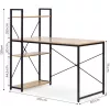 Íróasztal 120x60 cm 3 Polccal Loft Stílus
