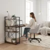 Íróasztal 120x60 cm 3 Polccal Loft Stílus