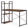 Íróasztal 120x60 cm 3 Polccal Loft Stílus
