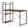 Íróasztal 120x60 cm 3 Polccal Loft Stílus