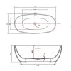 Oval kád 186x88,5x60,5 cm